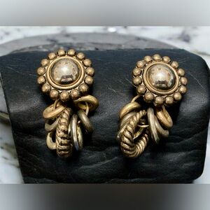 Vintage Gold-Toned Clip Earrings